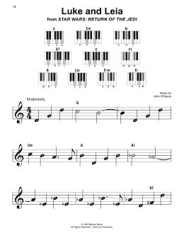 page one of Luke And Leia (from Star Wars: Return Of The Jedi) (Super Easy Piano)