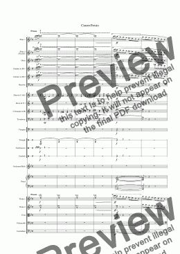 page one of <b>Jazz Suite</b> for piano and orchestra 4- Career Presto