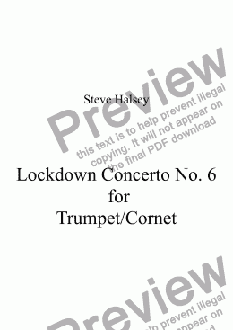 page one of Lockdown Concerto No. 6 for Trumpet