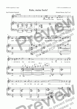 page one of Ruhe, meine Seele! Op.27 no.1
