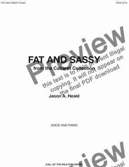 page one of Fat and Sassy