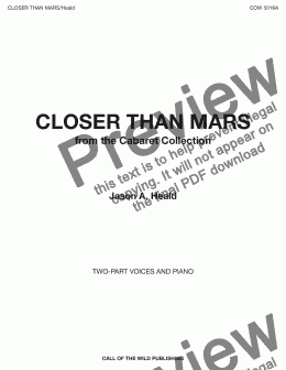 page one of Closer than Mars 
