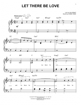 page one of Let There Be Love (Easy Piano)