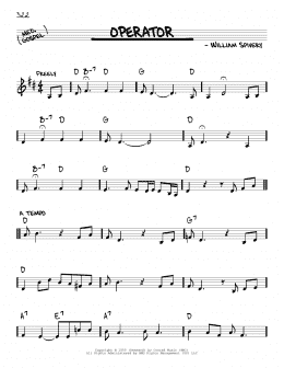 page one of Operator (Real Book – Melody & Chords)