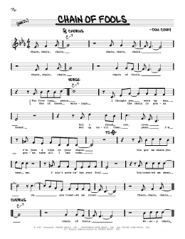 page one of Chain Of Fools (Real Book – Melody & Chords)