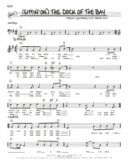 page one of (Sittin' On) The Dock Of The Bay (Real Book – Melody & Chords)