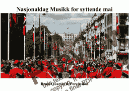 page one of Nasjonaldag Musikk  for syttende mai for Brass Quartet  & Percussion