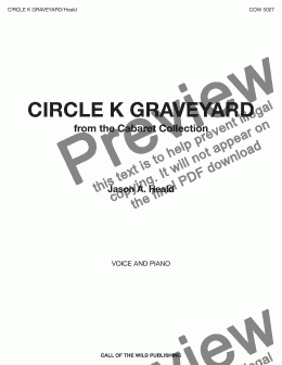 page one of Circle K Graveyard