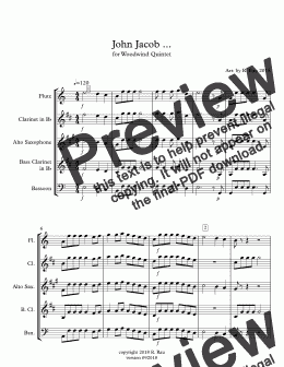 page one of John Jacob ... for Woodwind Quintet