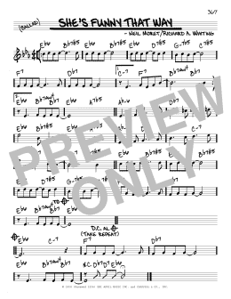 page one of She's Funny That Way (Real Book – Melody & Chords)