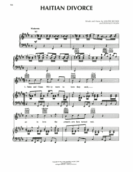 page one of Haitian Divorce (Piano, Vocal & Guitar Chords (Right-Hand Melody))