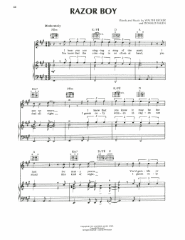 page one of Razor Boy (Piano, Vocal & Guitar Chords (Right-Hand Melody))