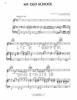 page one of My Old School (Piano, Vocal & Guitar Chords (Right-Hand Melody))