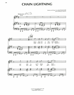 page one of Chain Lightning (Piano, Vocal & Guitar Chords (Right-Hand Melody))