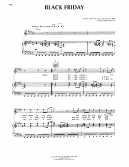 page one of Black Friday (Piano, Vocal & Guitar Chords (Right-Hand Melody))