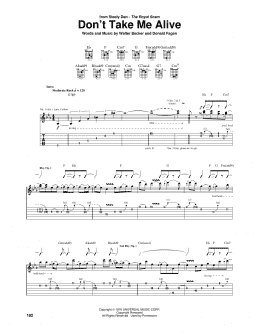 page one of Don't Take Me Alive (Guitar Tab)