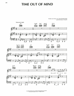 page one of Time Out Of Mind (Piano, Vocal & Guitar Chords (Right-Hand Melody))