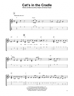 page one of Cat's In The Cradle (Easy Ukulele Tab)