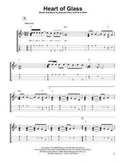 page one of Heart Of Glass (Easy Ukulele Tab)