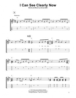 page one of I Can See Clearly Now (Easy Ukulele Tab)