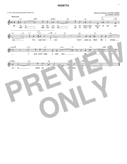 page one of Rosetta (Lead Sheet / Fake Book)