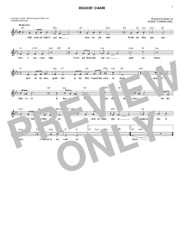 page one of Rockin' Chair (Lead Sheet / Fake Book)