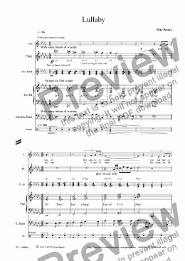 page one of Lullaby [Pop ballad vocal 6 tet]]