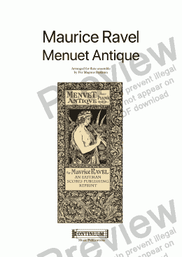 page one of Menuet Antique for Flute Ensemble