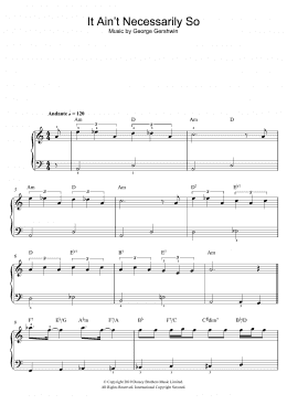 page one of It Ain't Necessarily So (From Porgy And Bess) (Easy Piano)