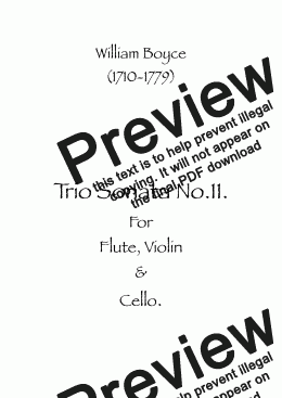 page one of Trio Sonata No.11