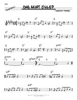 page one of One Mint Julep (Real Book – Melody & Chords)