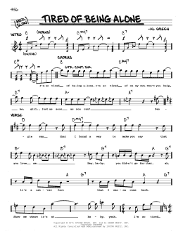 page one of Tired Of Being Alone (Real Book – Melody & Chords)