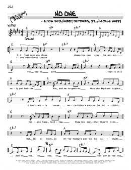 page one of No One (Real Book – Melody & Chords)