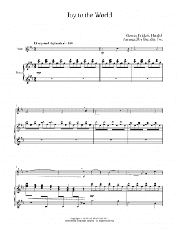 page one of Joy To The World (Flute and Piano)