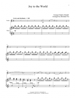 page one of Joy To The World (Violin and Piano)