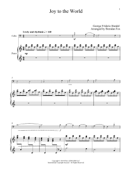 page one of Joy To The World (Cello and Piano)