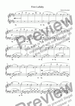 page one of First Lullaby