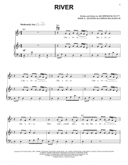 page one of River (Piano, Vocal & Guitar Chords (Right-Hand Melody))