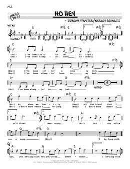 page one of Ho Hey (Real Book – Melody, Lyrics & Chords)
