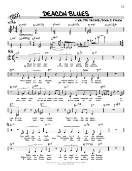page one of Deacon Blues (Real Book – Melody, Lyrics & Chords)