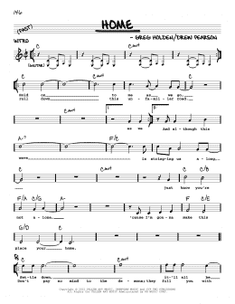 page one of Home (Real Book – Melody, Lyrics & Chords)