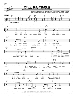 page one of I'll Be There (Real Book – Melody, Lyrics & Chords)