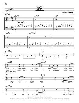 page one of If (Real Book – Melody, Lyrics & Chords)