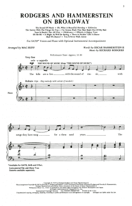 page one of Rodgers and Hammerstein On Broadway (Medley) (arr. Mac Huff) (SATB Choir)