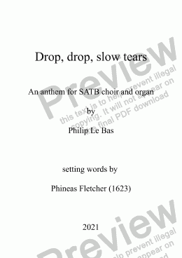 page one of Drop, drop, slow tears (2021)