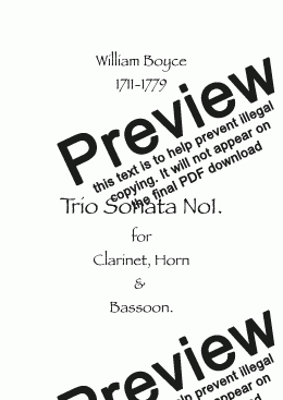 page one of Trio Sonata No1