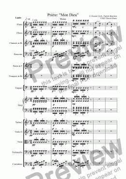 page one of Rossini: Prière: "Mon Dieu" from "Mosè in Egitto" for Chorus and Orchestra