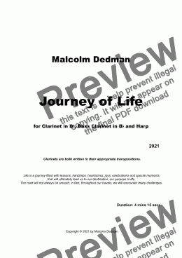 page one of Journey of Life