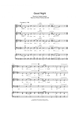 page one of Good Night (SATB Choir)