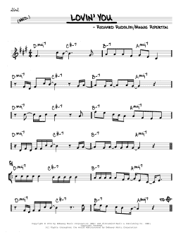 page one of Lovin' You (Real Book – Melody & Chords)